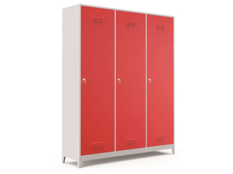 WD-STORE-01 Fortress 3-Tier Multi-Door Metal Locker Cabinet